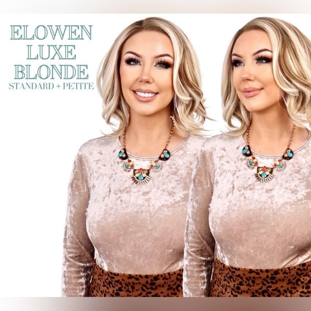 CSC PETITE XS Elowen Luxe Blonde Lace Front Free Part Wig in Champagne Blonde